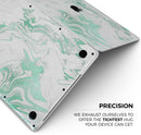 Mint Marble & Digital Gold Foil V8 - Skin Decal Wrap Kit Compatible with the Apple MacBook Pro, Pro with Touch Bar or Air (11", 12", 13", 15" & 16" - All Versions Available)