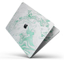 Mint Marble & Digital Gold Foil V8 - Skin Decal Wrap Kit Compatible with the Apple MacBook Pro, Pro with Touch Bar or Air (11", 12", 13", 15" & 16" - All Versions Available)