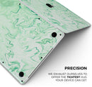 Mint Marble & Digital Gold Foil V9 - Skin Decal Wrap Kit Compatible with the Apple MacBook Pro, Pro with Touch Bar or Air (11", 12", 13", 15" & 16" - All Versions Available)