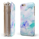 Mint 9 Absorbed Watercolor Texture iPhone 6/6s or 6/6s Plus 2-Piece Hybrid INK-Fuzed Case