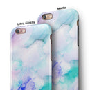 Mint 9 Absorbed Watercolor Texture iPhone 6/6s or 6/6s Plus 2-Piece Hybrid INK-Fuzed Case