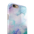 Mint 9 Absorbed Watercolor Texture iPhone 6/6s or 6/6s Plus 2-Piece Hybrid INK-Fuzed Case