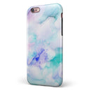 Mint 9 Absorbed Watercolor Texture iPhone 6/6s or 6/6s Plus 2-Piece Hybrid INK-Fuzed Case