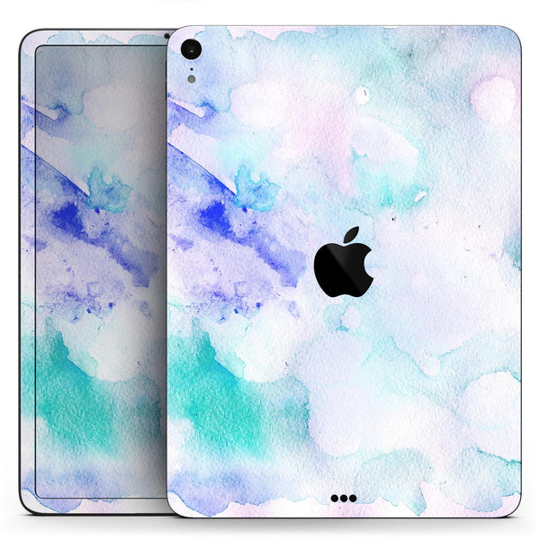 Mint 9 Absorbed Watercolor Texture - Full Body Skin Decal for the Apple iPad Pro 12.9", 11", 10.5", 9.7", Air or Mini (All Models Available)