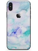 Mint 9 Absorbed Watercolor Texture - iPhone X Skin-Kit