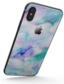 Mint 9 Absorbed Watercolor Texture - iPhone X Skin-Kit