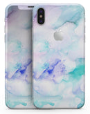 Mint 9 Absorbed Watercolor Texture - iPhone X Skin-Kit