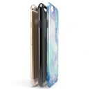 Mint Absorbed Watercolor Texture iPhone 6/6s or 6/6s Plus 2-Piece Hybrid INK-Fuzed Case