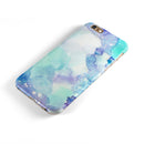 Mint Absorbed Watercolor Texture iPhone 6/6s or 6/6s Plus 2-Piece Hybrid INK-Fuzed Case