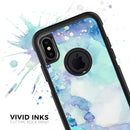 Mint Absorbed Watercolor Texture - Skin Kit for the iPhone OtterBox Cases