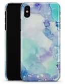 Mint Absorbed Watercolor Texture - iPhone X Clipit Case