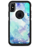 Mint Absorbed Watercolor Texture - iPhone X OtterBox Case & Skin Kits