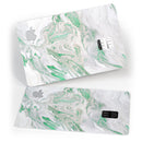 Mint Marble & Digital Gold Foil V10 - Premium Protective Decal Skin-Kit for the Apple Credit Card