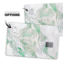 Mint Marble & Digital Gold Foil V10 - Premium Protective Decal Skin-Kit for the Apple Credit Card