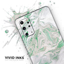 Mint Marble & Digital Gold Foil V10 - Premium Vinyl Skin Decal for Samsung Galaxy S25 Ultra, S24, S23, S22 & All Galaxy S Models