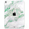 Mint Marble & Digital Gold Foil V10 - Full Body Skin Decal for the Apple iPad Pro 12.9", 11", 10.5", 9.7", Air or Mini (All Models Available)