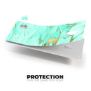 Mint Marble & Digital Gold Foil V11 - Premium Protective Decal Skin-Kit for the Apple Credit Card