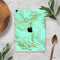 Mint Marble & Digital Gold Foil V12 - Full Body Skin Decal for the Apple iPad Pro 12.9", 11", 10.5", 9.7", Air or Mini (All Models Available)