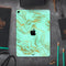 Mint Marble & Digital Gold Foil V12 - Full Body Skin Decal for the Apple iPad Pro 12.9", 11", 10.5", 9.7", Air or Mini (All Models Available)