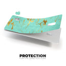Mint Marble & Digital Gold Foil V2 - Premium Protective Decal Skin-Kit for the Apple Credit Card