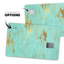 Mint Marble & Digital Gold Foil V2 - Premium Protective Decal Skin-Kit for the Apple Credit Card