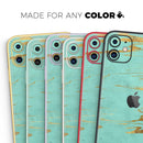 Mint Marble & Digital Gold Foil V2 - Vinyl Skin Wrap for iPhone 17 Pro Max, 17 Pro, 17 Air, 17, 16 & All Models — Soft Matte or Ultra Gloss