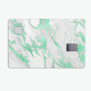 Mint Marble & Digital Gold Foil V3 - Premium Protective Decal Skin-Kit for the Apple Credit Card