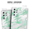Mint Marble & Digital Gold Foil V3 - Skin-Kit for the Samsung Galaxy S-Series S20, S20 Plus, S20 Ultra , S10 & others (All Galaxy Devices Available)