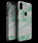 Mint Marble & Digital Gold Foil V3 - iPhone XS MAX, XS/X, 8/8+, 7/7+, 5/5S/SE Skin-Kit (All iPhones Available)