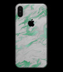 Mint Marble & Digital Gold Foil V3 - iPhone XS MAX, XS/X, 8/8+, 7/7+, 5/5S/SE Skin-Kit (All iPhones Available)