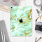 Mint Marble & Digital Gold Foil V4 - Full Body Skin Decal for the Apple iPad Pro 12.9", 11", 10.5", 9.7", Air or Mini (All Models Available)