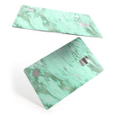Mint Marble & Digital Gold Foil V5 - Premium Protective Decal Skin-Kit for the Apple Credit Card