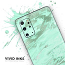 Mint Marble & Digital Gold Foil V5 - Skin-Kit for the Samsung Galaxy S-Series S20, S20 Plus, S20 Ultra , S10 & others (All Galaxy Devices Available)