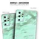 Mint Marble & Digital Gold Foil V5 - Skin-Kit for the Samsung Galaxy S-Series S20, S20 Plus, S20 Ultra , S10 & others (All Galaxy Devices Available)