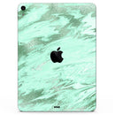 Mint Marble & Digital Gold Foil V5 - Full Body Skin Decal for the Apple iPad Pro 12.9", 11", 10.5", 9.7", Air or Mini (All Models Available)