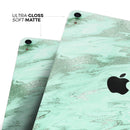 Mint Marble & Digital Gold Foil V5 - Full Body Skin Decal for the Apple iPad Pro 12.9", 11", 10.5", 9.7", Air or Mini (All Models Available)