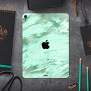 Mint Marble & Digital Gold Foil V5 - Full Body Skin Decal for the Apple iPad Pro 12.9", 11", 10.5", 9.7", Air or Mini (All Models Available)