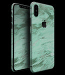 Mint Marble & Digital Gold Foil V5 - iPhone XS MAX, XS/X, 8/8+, 7/7+, 5/5S/SE Skin-Kit (All iPhones Available)