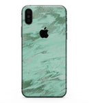 Mint Marble & Digital Gold Foil V5 - iPhone XS MAX, XS/X, 8/8+, 7/7+, 5/5S/SE Skin-Kit (All iPhones Available)