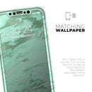 Mint Marble & Digital Gold Foil V5 - Vinyl Skin Wrap for iPhone 17 Pro Max, 17 Pro, 17 Air, 17, 16 & All Models — Soft Matte or Ultra Gloss