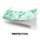 Mint Marble & Digital Gold Foil V6 - Premium Protective Decal Skin-Kit for the Apple Credit Card
