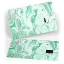Mint Marble & Digital Gold Foil V6 - Premium Protective Decal Skin-Kit for the Apple Credit Card