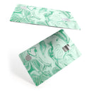 Mint Marble & Digital Gold Foil V6 - Premium Protective Decal Skin-Kit for the Apple Credit Card