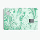 Mint Marble & Digital Gold Foil V6 - Premium Protective Decal Skin-Kit for the Apple Credit Card
