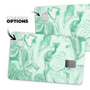 Mint Marble & Digital Gold Foil V6 - Premium Protective Decal Skin-Kit for the Apple Credit Card