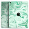 Mint Marble & Digital Gold Foil V6 - Full Body Skin Decal for the Apple iPad Pro 12.9", 11", 10.5", 9.7", Air or Mini (All Models Available)