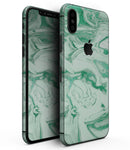 Mint Marble & Digital Gold Foil V6 - iPhone XS MAX, XS/X, 8/8+, 7/7+, 5/5S/SE Skin-Kit (All iPhones Available)