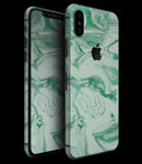 Mint Marble & Digital Gold Foil V6 - iPhone XS MAX, XS/X, 8/8+, 7/7+, 5/5S/SE Skin-Kit (All iPhones Available)