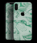 Mint Marble & Digital Gold Foil V6 - iPhone XS MAX, XS/X, 8/8+, 7/7+, 5/5S/SE Skin-Kit (All iPhones Available)