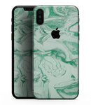 Mint Marble & Digital Gold Foil V6 - iPhone XS MAX, XS/X, 8/8+, 7/7+, 5/5S/SE Skin-Kit (All iPhones Available)